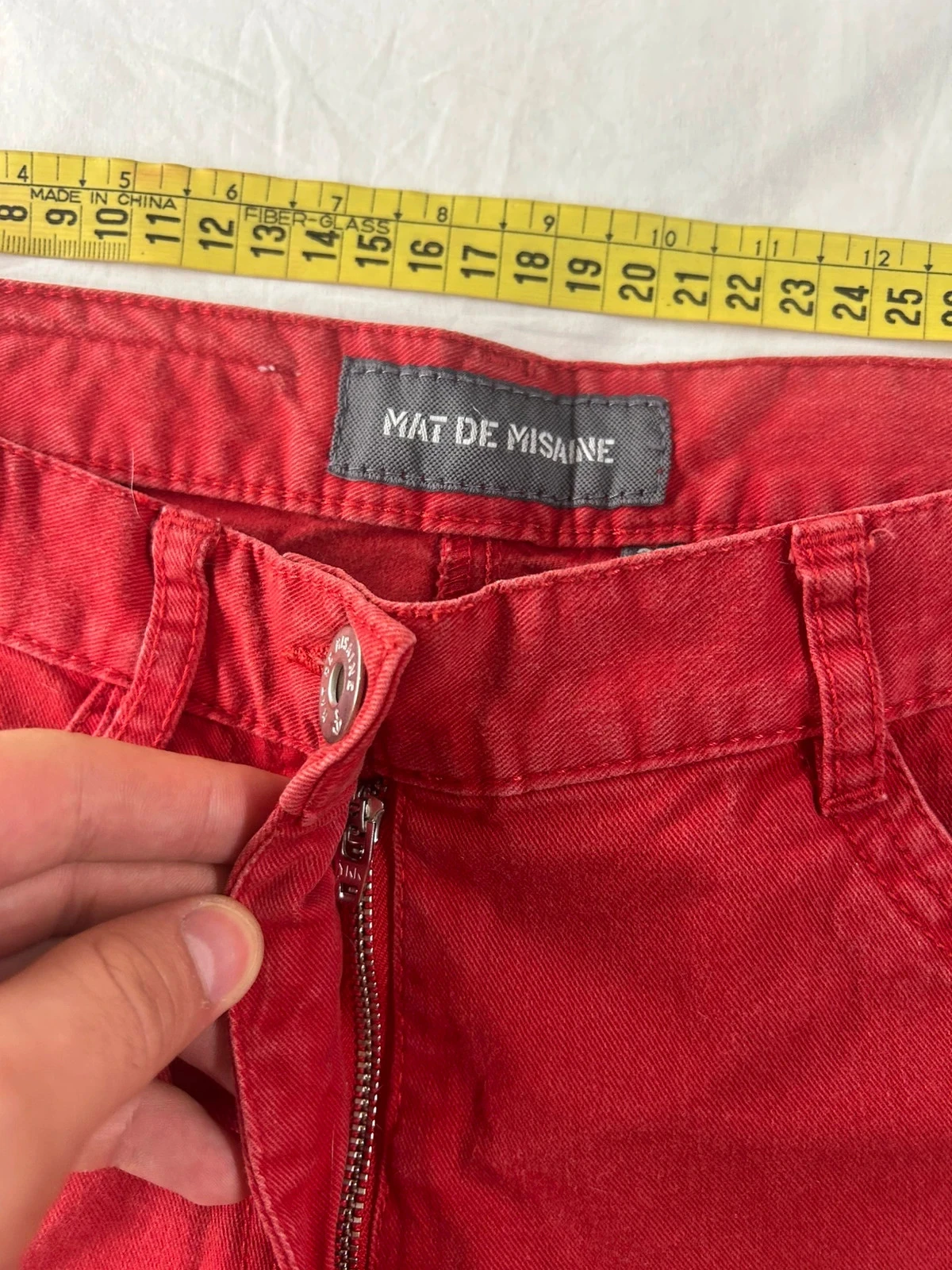 Mat de Misaine matte red skinny jeans size 38 – photo 8
